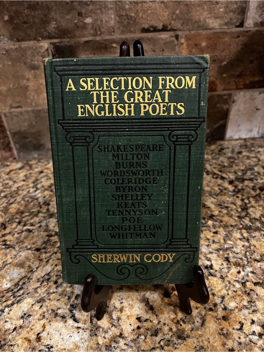 A Selection From The Great English Poets - Green Clothbound Book by Sherwin Cody